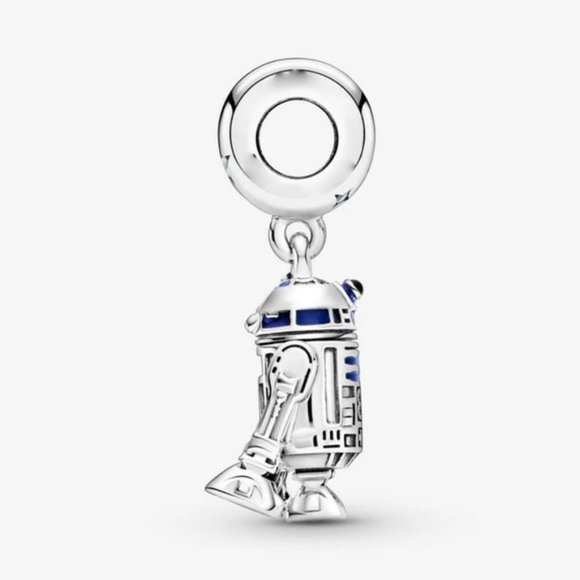 Sterling Silver Star Wars R2-D2 Dangle Charm - Picture 2 of 8